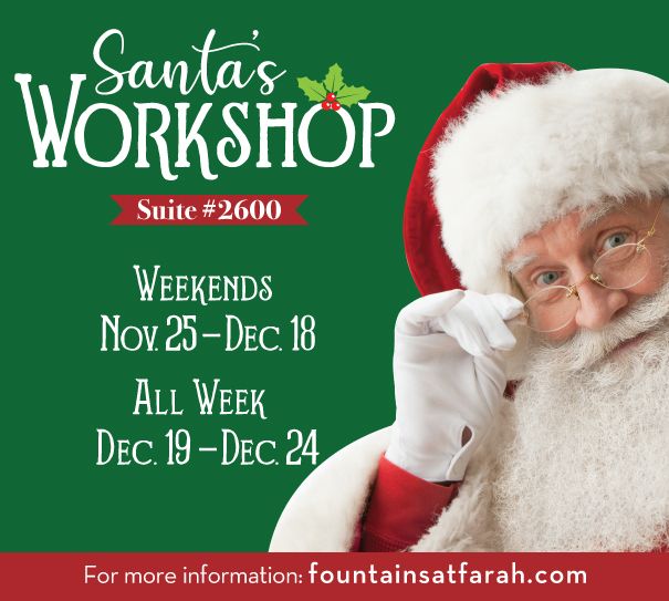 Santa's Workshop at The Fountains 🎄