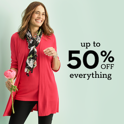 Up to 50% off Everything*