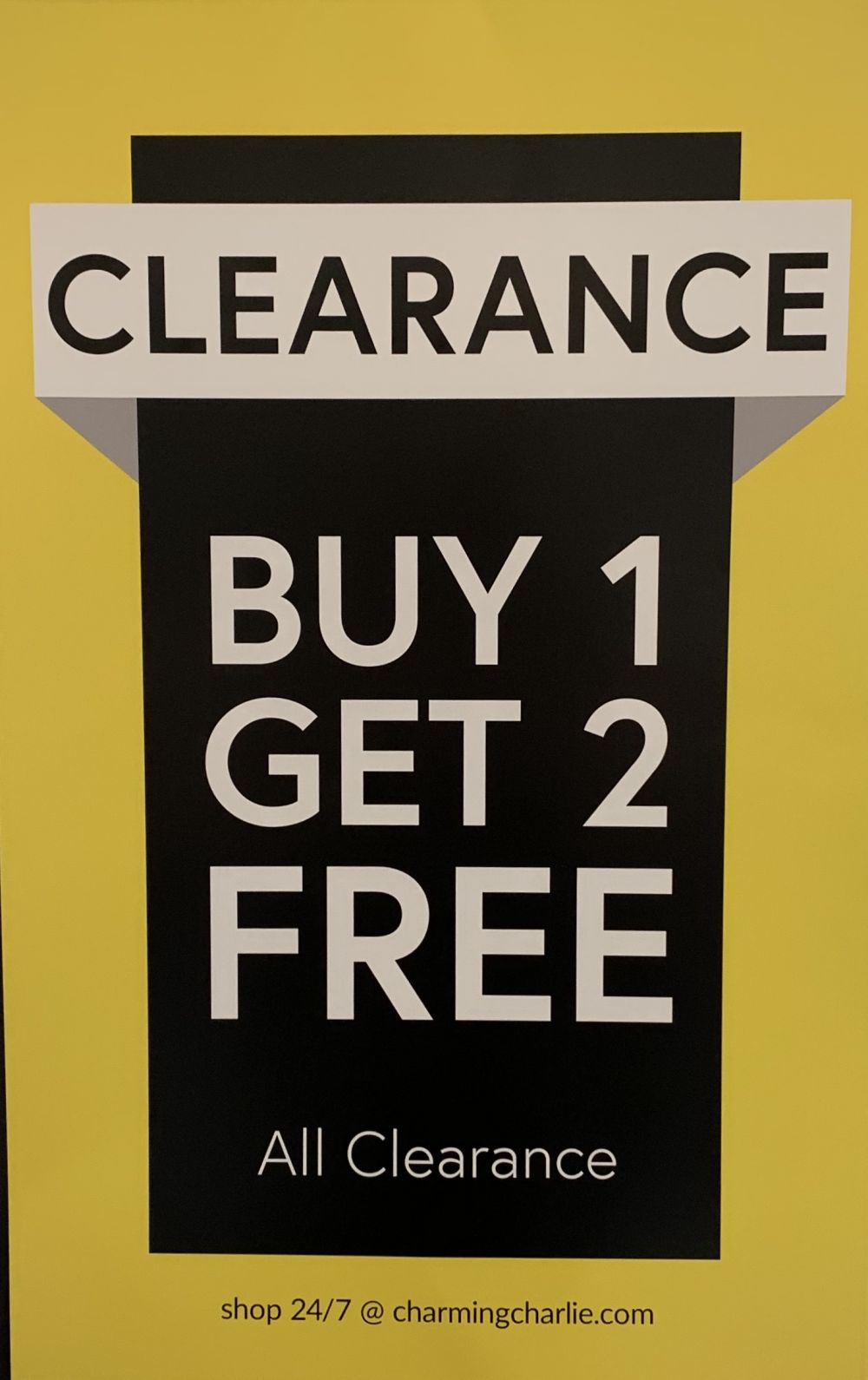 Buy One get Two FREE on all Clearance 