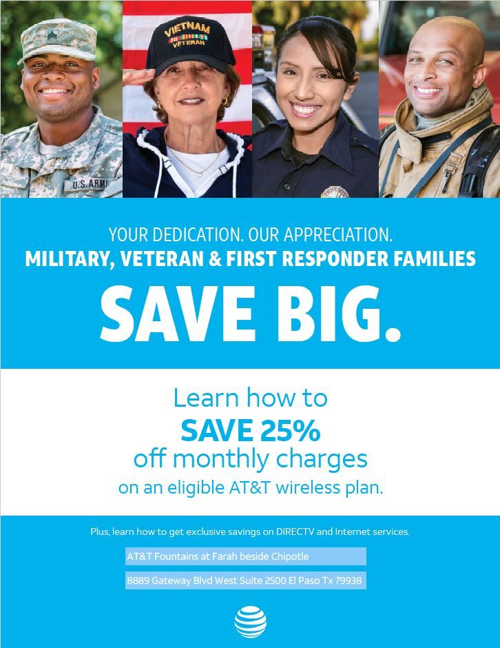 Military, Veteran & First Responder families SAVE BIG