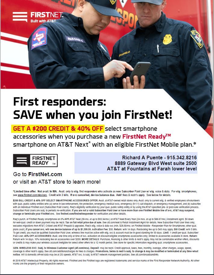 First responders: SAVE when you join FirstNet!