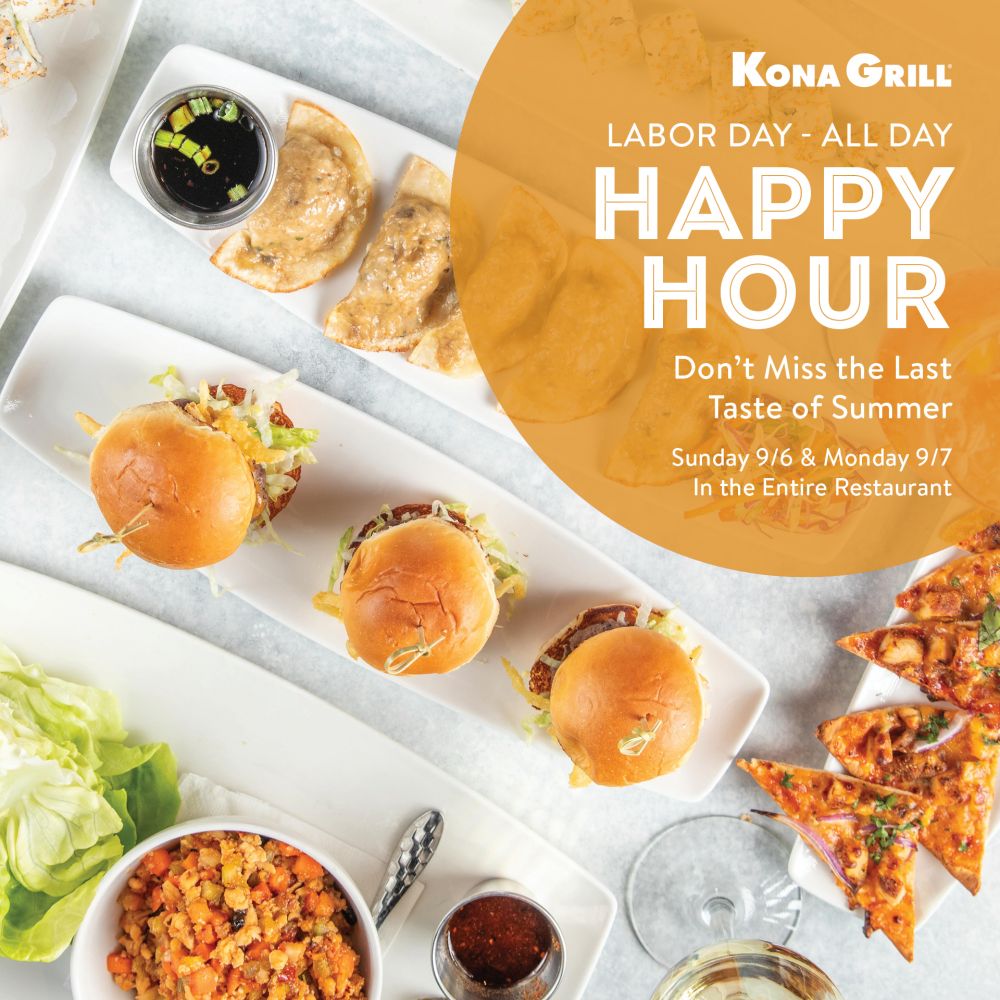 LABOR DAY ALL DAY HAPPY HOUR (SUNDAY & MONDAY)